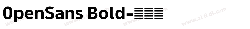 0penSans Bold字体转换